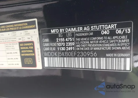 2014 Mercedes-Benz E 350 z USA, uszkodzony, nr VIN WDDKJ5KB0EF230956